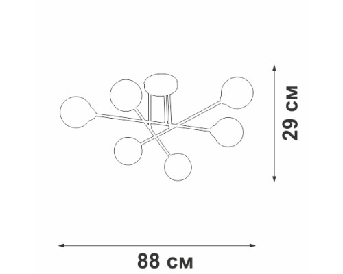 Потолочная люстра  V3931-8/6PL Vitaluce
