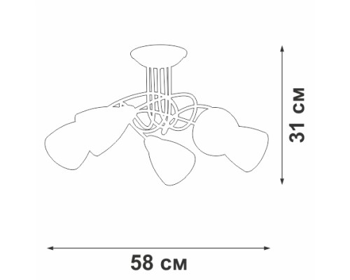Потолочная люстра  V3955-0/5PL Vitaluce