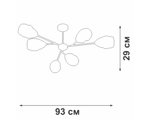 Потолочная люстра  V3958-1/6PL Vitaluce