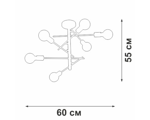 Потолочная люстра  V3974-1/6PL Vitaluce