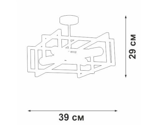 Потолочная люстра  V3981-1/4PL Vitaluce