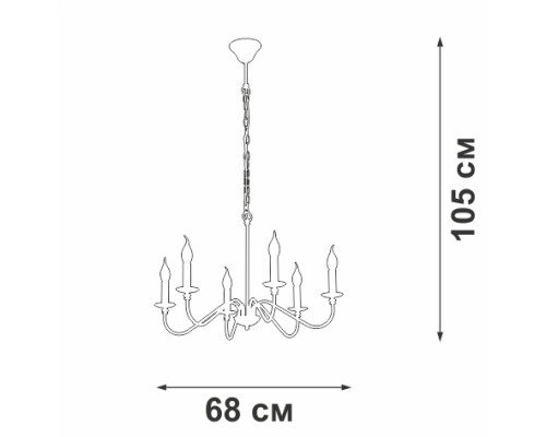 Подвесная люстра  V3987-1/6 Vitaluce