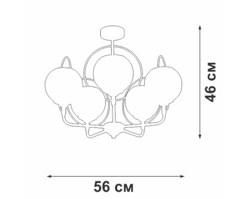 Потолочная люстра  V3991-1/5PL Vitaluce