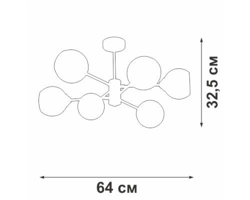 Потолочная люстра  V3993-0/6PL Vitaluce