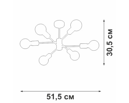 Потолочная люстра  V3994-0/6PL Vitaluce