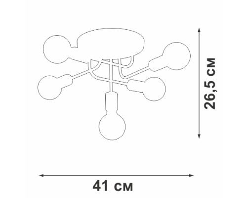 Потолочная люстра  V3998-8/5PL Vitaluce