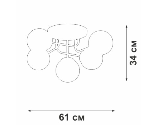 Потолочная люстра  V3999-8/5PL Vitaluce