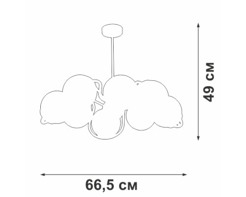 Потолочная люстра  V4003-1/8PL Vitaluce