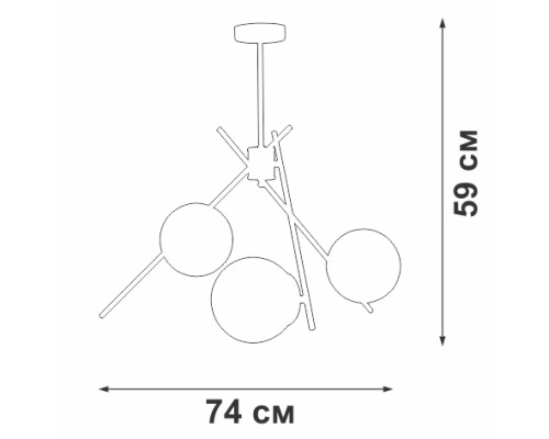 Потолочная люстра  V4057-8/3PL Vitaluce