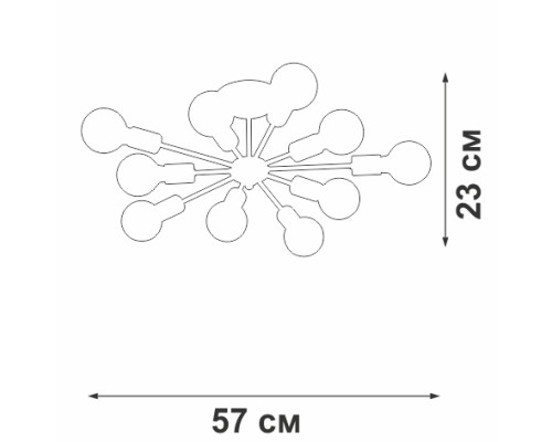 Потолочная люстра  V4261-0/10PL Vitaluce