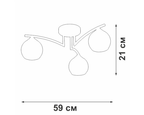 Потолочная люстра  V4285-1/3PL Vitaluce
