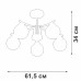 Потолочная люстра  V4286-1/5PL Vitaluce