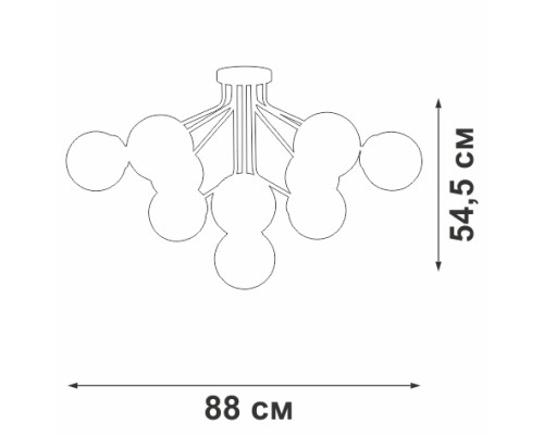 Потолочная люстра  V4287-1/10PL Vitaluce
