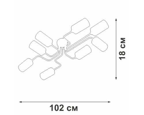 Потолочная люстра  V4310-0/8PL Vitaluce