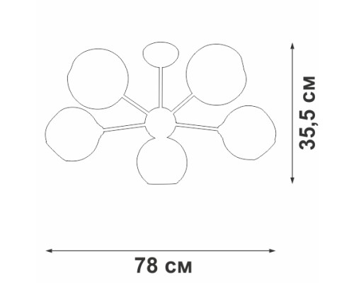 Потолочная люстра  V4321/5PL Vitaluce