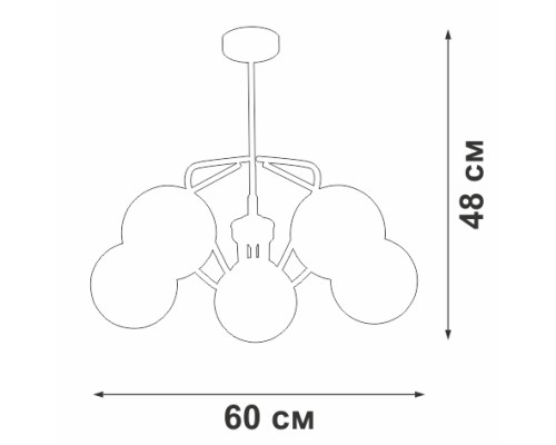 Потолочная люстра  V4715-1/5PL Vitaluce