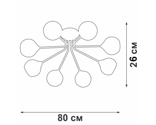 Потолочная люстра  V47240-13/8PL Vitaluce