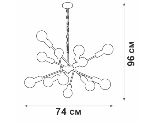Подвесная люстра  V4750-0/12 Vitaluce