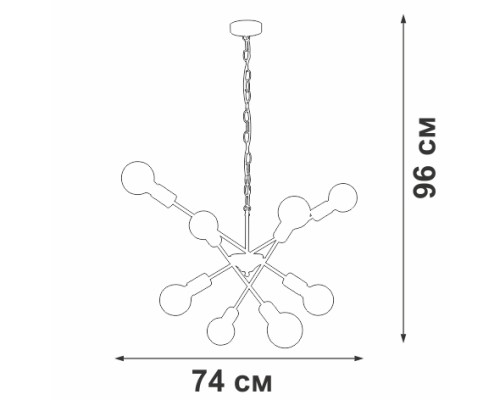 Подвесная люстра  V4750-0/8 Vitaluce
