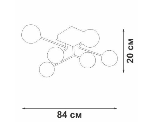 Потолочная люстра V4795 V4795-1/6PL Vitaluce