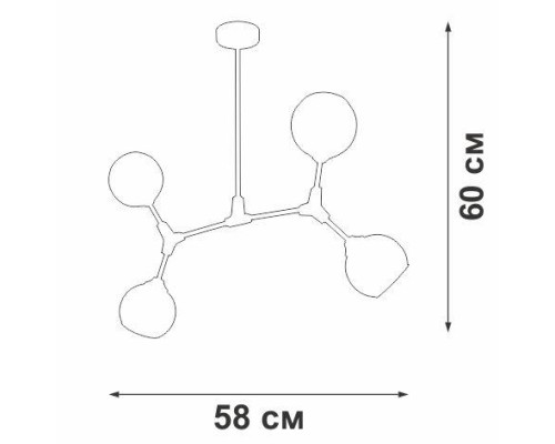 Потолочная люстра V4823 V4823-1/4PL Vitaluce