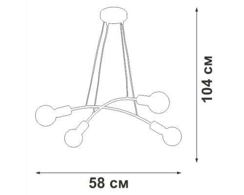Подвесная люстра  V4989-1/4S Vitaluce