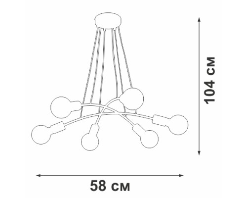 Подвесная люстра  V4989-1/6S Vitaluce