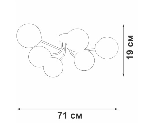 Потолочная люстра  V4996-1/6PL Vitaluce