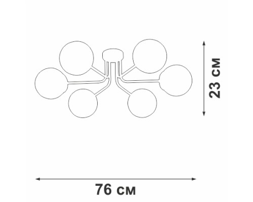 Потолочная люстра  V4998-1/6PL Vitaluce