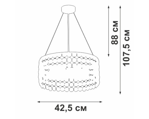 Подвесная люстра  V5329-8/6S Vitaluce