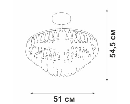 Потолочная люстра  V5352-1/5PL Vitaluce