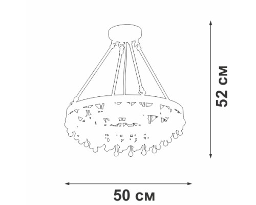 Подвесная люстра  V5352-8/4S Vitaluce