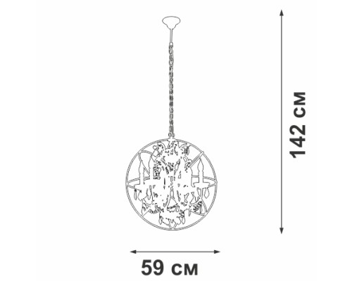Подвесная люстра  V5816-7/6 Vitaluce