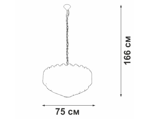 Подвесная люстра  V5823-7/8+4+1 Vitaluce