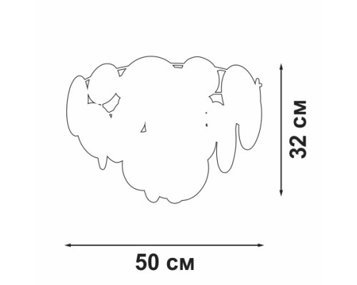 Потолочная люстра  V5828-8/6+1PL Vitaluce