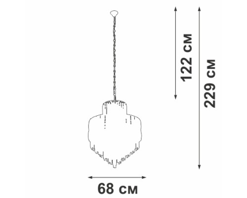 Подвесная люстра  V5832-8/17+4 Vitaluce