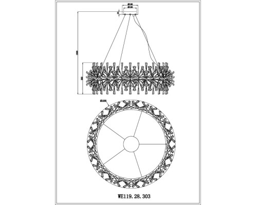 Подвесной светильник Floriane WE119.28.303 Wertmark