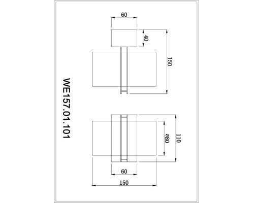Настенный светильник Paula WE157.01.101 Wertmark