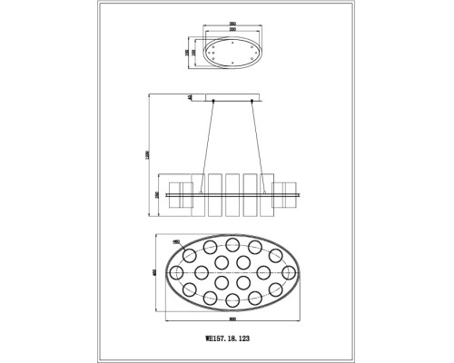 Подвесной светильник Paula WE157.18.123 Wertmark