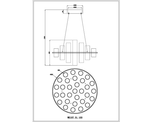 Подвесной светильник Paula WE157.31.103 Wertmark