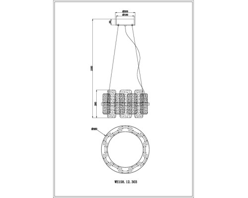 Подвесная люстра Nelly WE158.12.303 Wertmark