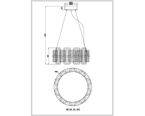 Подвесная люстра Nelly WE158.20.303 Wertmark