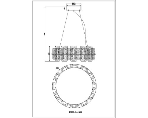Подвесная люстра Nelly WE158.24.303 Wertmark