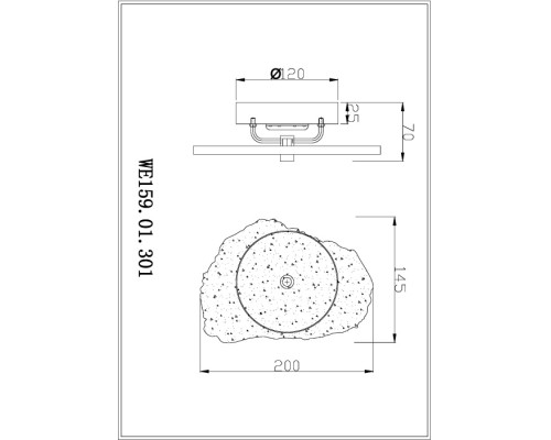 Настенный светильник Nicola WE159.01.301 Wertmark