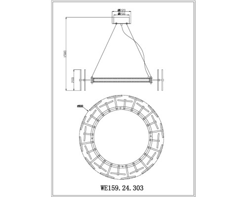 Подвесной светильник Nicola WE159.24.303 Wertmark