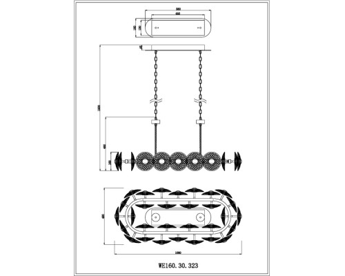 Подвесной светильник Pamela WE160.30.323 Wertmark