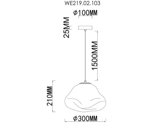 Подвесной светильник Isola WE219.02.103 Wertmark