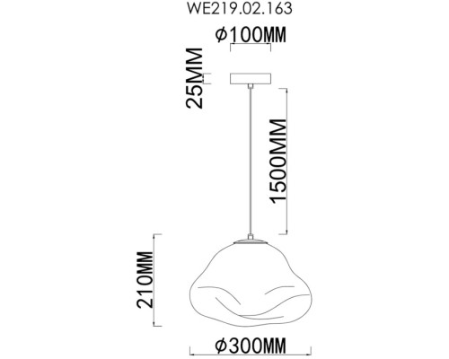 Подвесной светильник Isola WE219.02.163 Wertmark