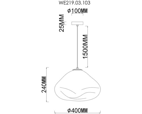 Подвесной светильник Isola WE219.03.103 Wertmark