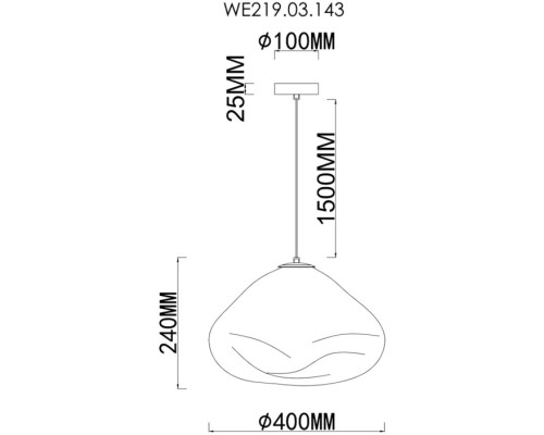 Подвесной светильник Isola WE219.03.143 Wertmark
